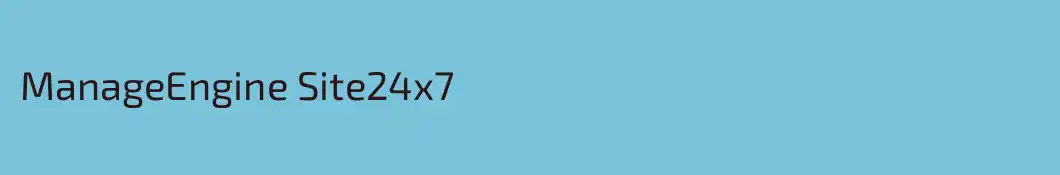 ManageEngine Site24x7